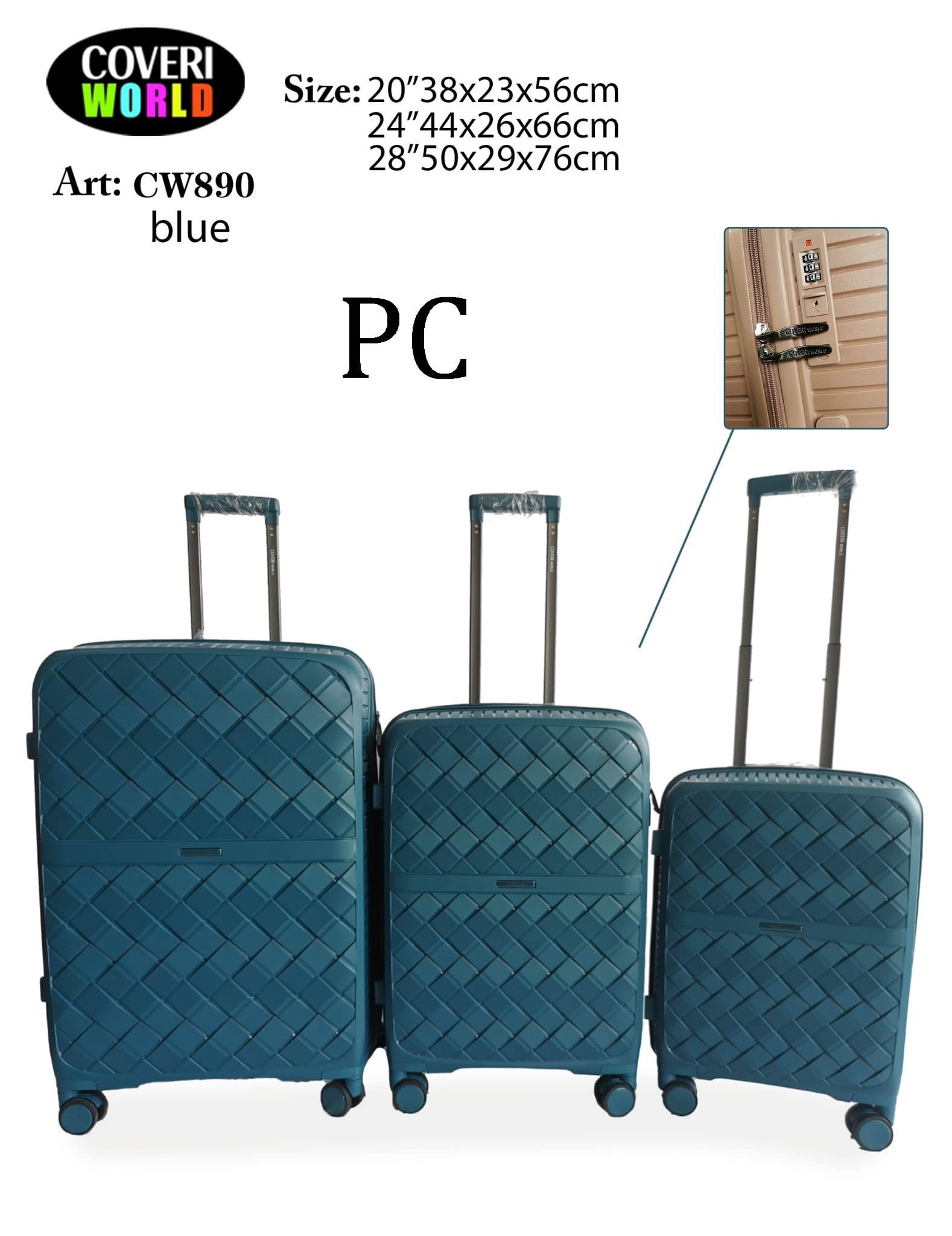 SET TROLLEY 3PZ COVERI CW890 - SKY GROUP